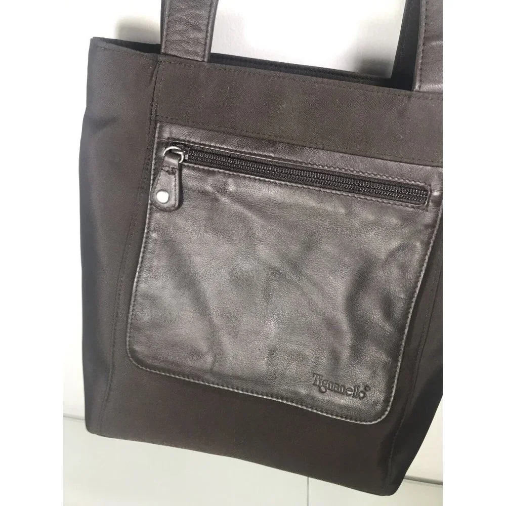Tignanello Leather Front Pocket Shoulder Handbag Purse Women’s - Picture 2 of 10